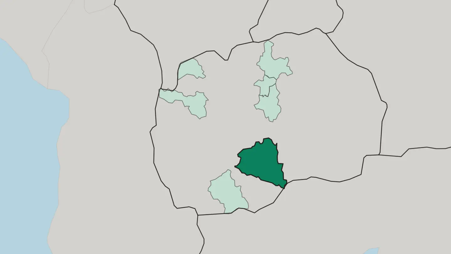 Map of Prilep in North Macedonia