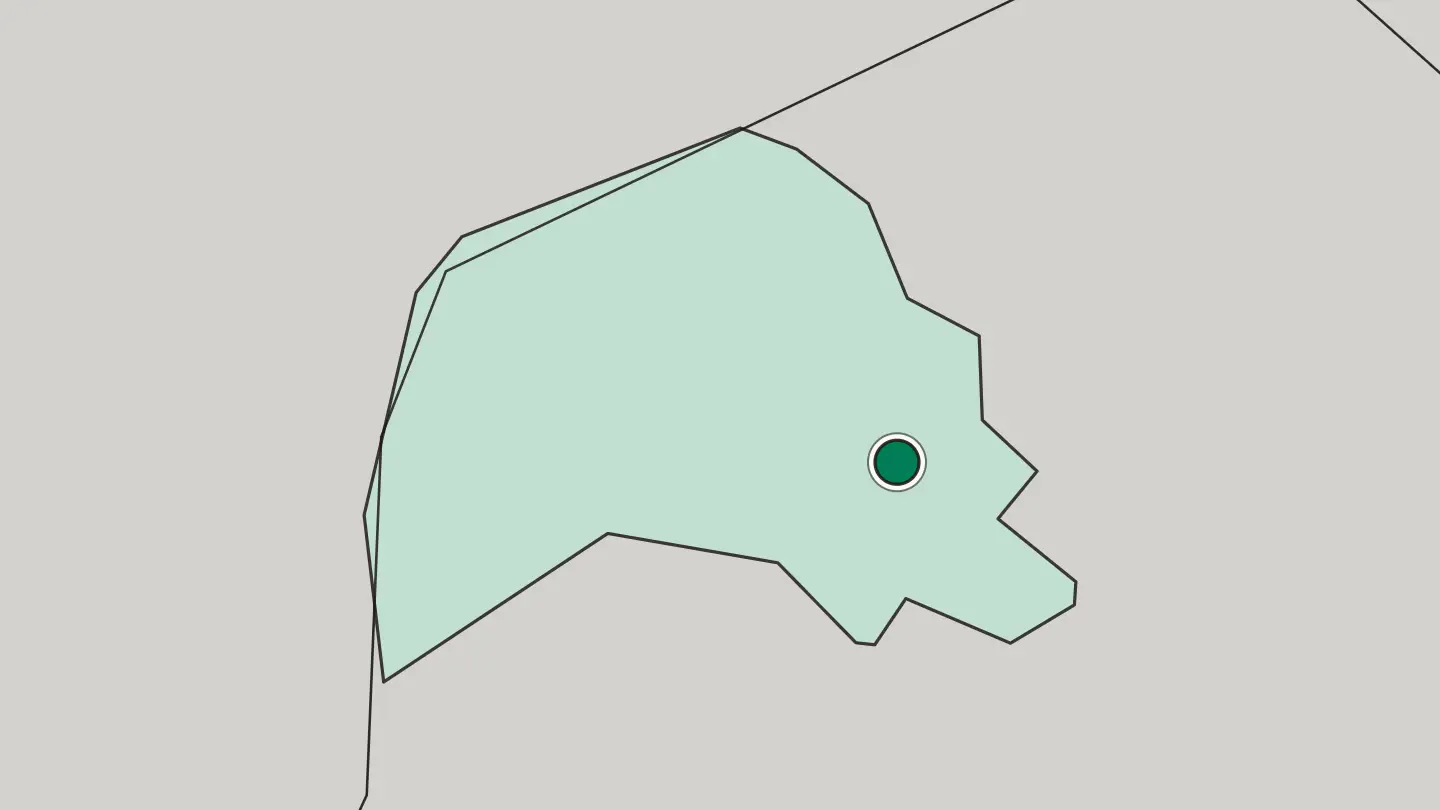 Map of Tetovo in North Macedonia