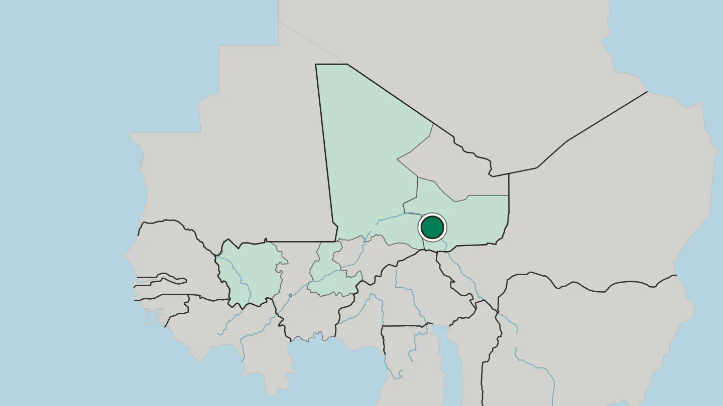 Map of Gao in Mali