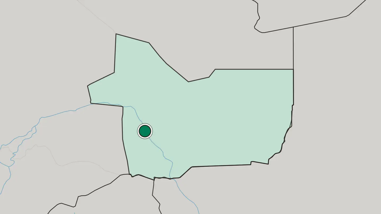 Map of Gao in Mali