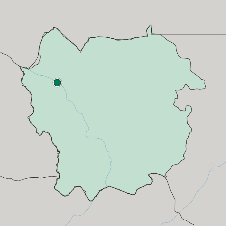 Map showing Kayes — In Kayes Region