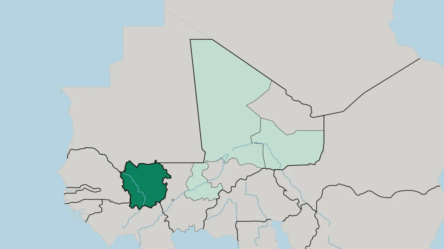 Map of Kayes Region in Mali