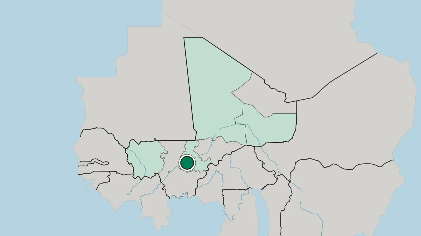 Map of Ségou in Mali