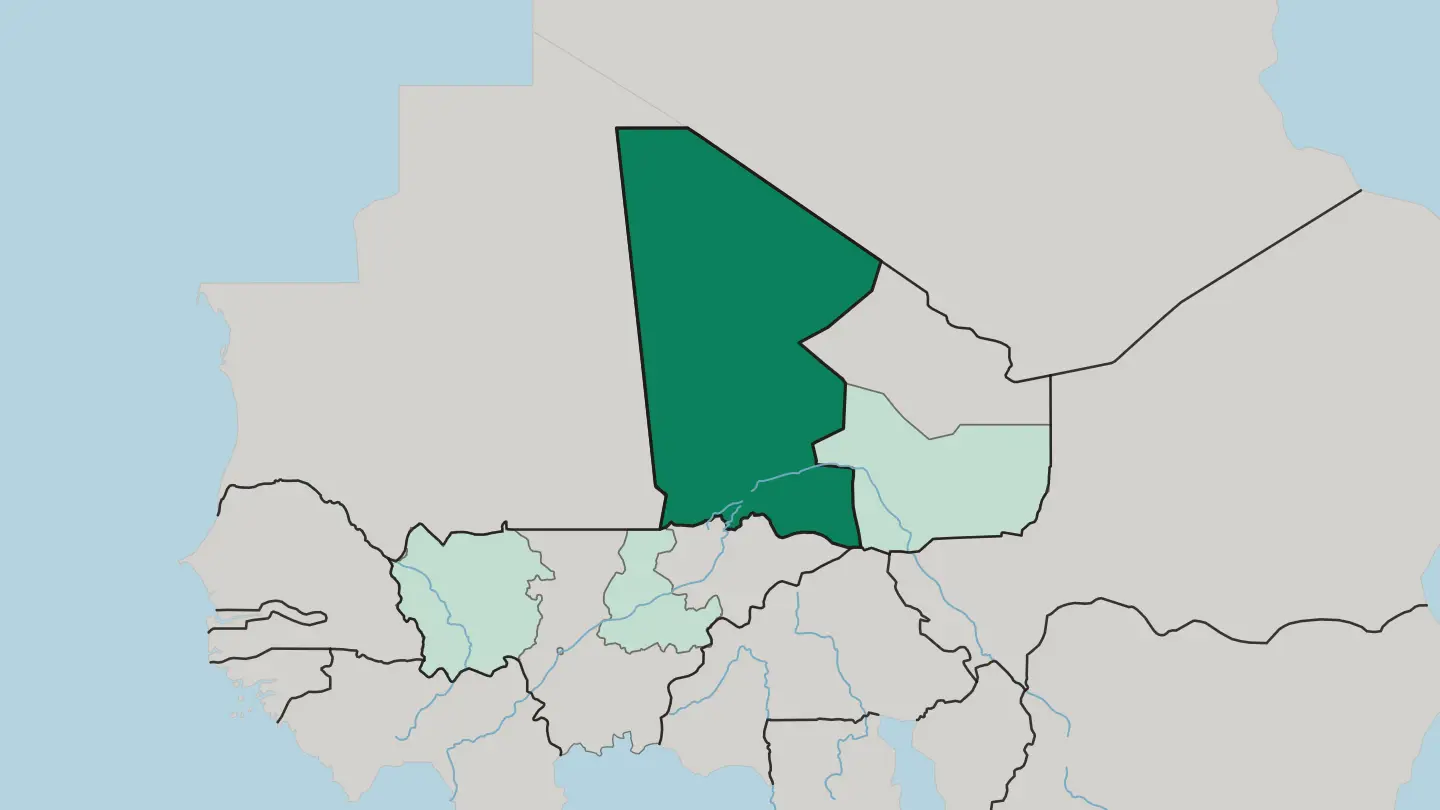 Map of Tombouctou Region in Mali