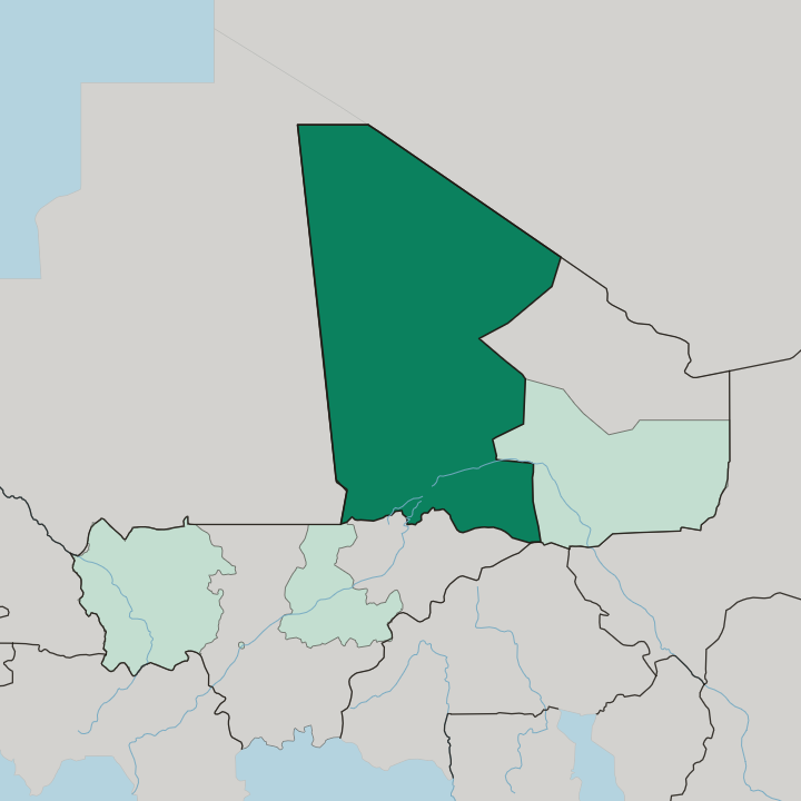Map showing Tombouctou Region — In Mali