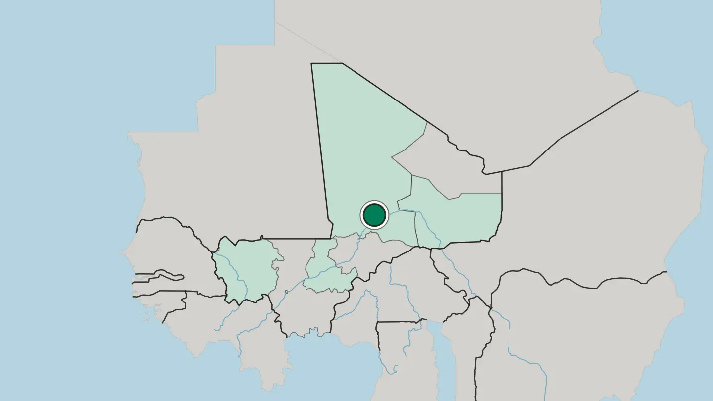 Map of Timbuktu in Mali