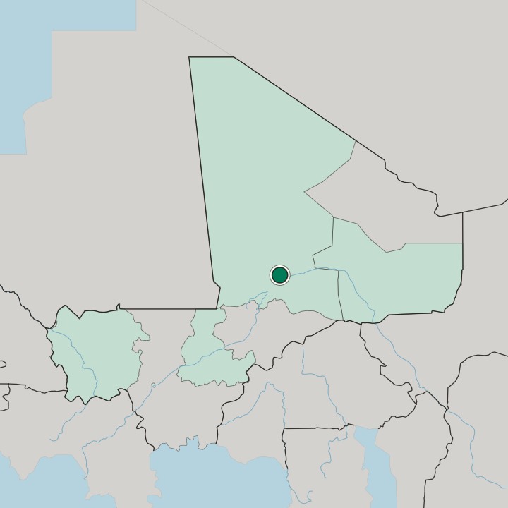 Map showing Timbuktu — In Mali