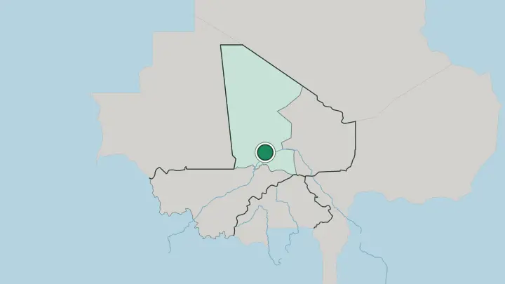 Map of Timbuktu in Mali