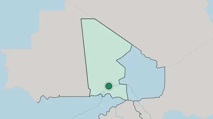 Map of Timbuktu in Mali