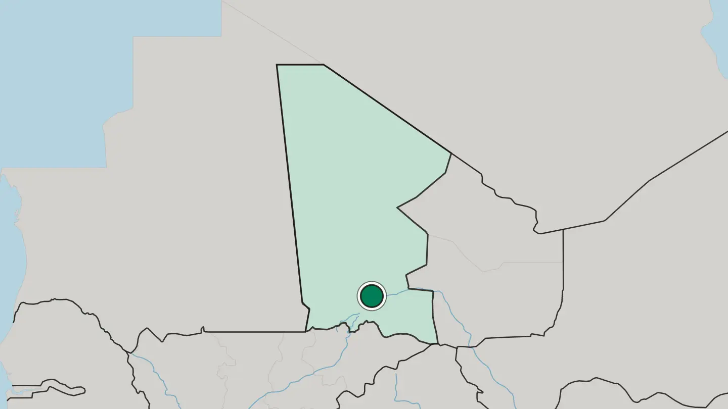 Map of Timbuktu in Mali