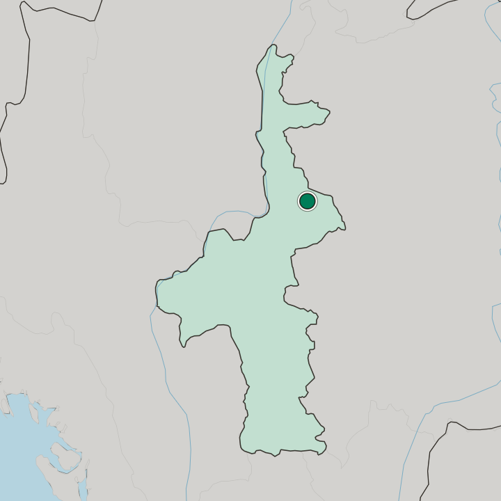 Map showing Pyin Oo Lwin — In Mandalay Region