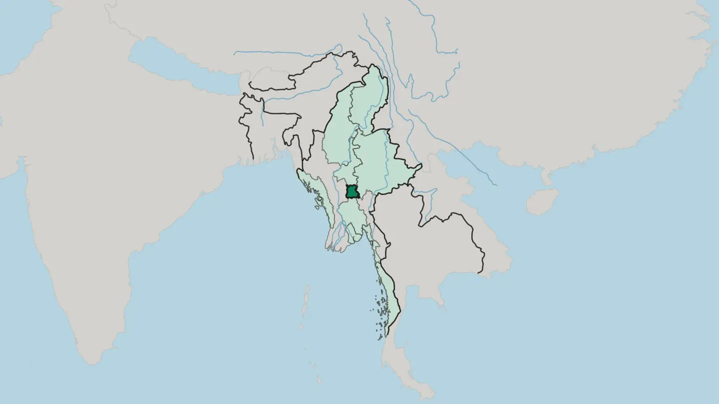 Map of Nay Pyi Taw in Myanmar