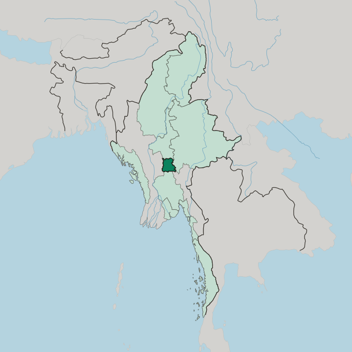 Map showing Nay Pyi Taw — In Myanmar