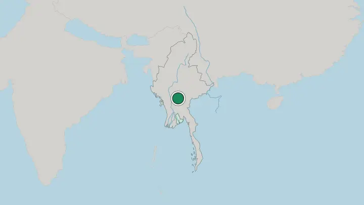 Map of Nay Pyi Taw in Myanmar