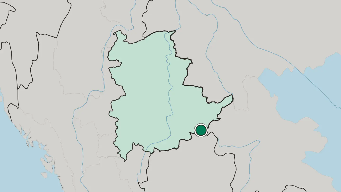 Map of Tachilek in Myanmar