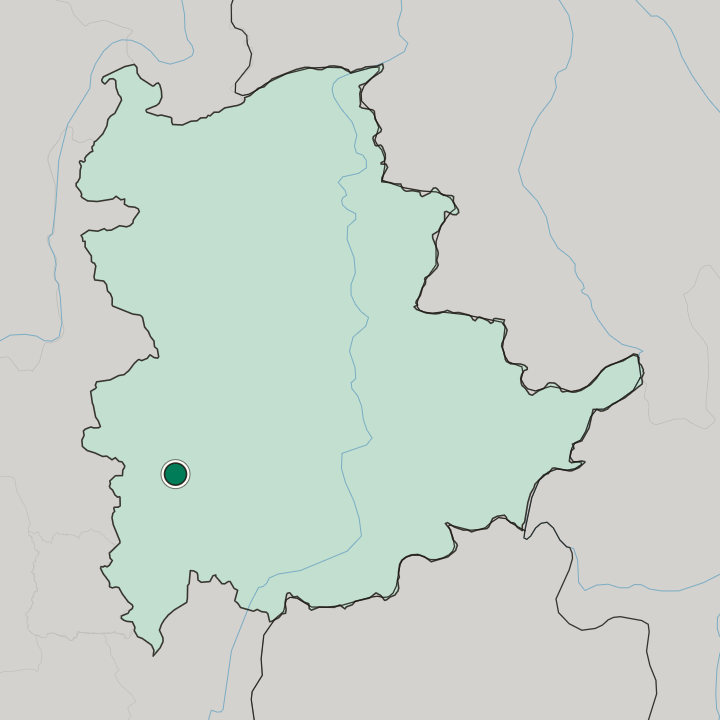 Map showing Taunggyi — In Shan State