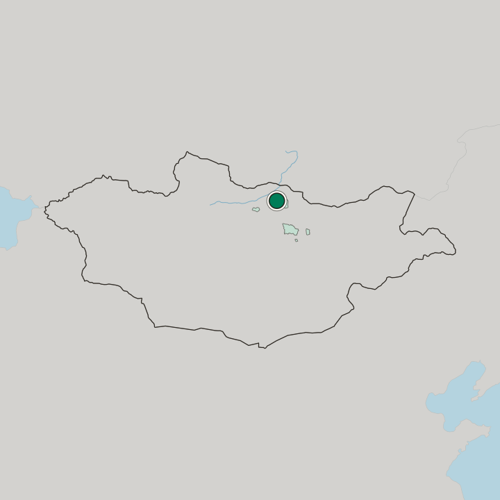 Map showing Darhan — In Mongolia