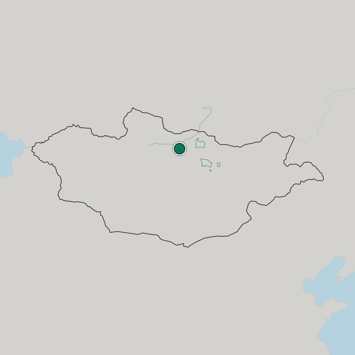 Map showing Erdenet — In Mongolia