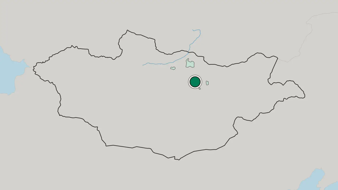 Map of Ulan Bator in Mongolia