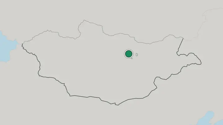 Map of Ulan Bator in Mongolia