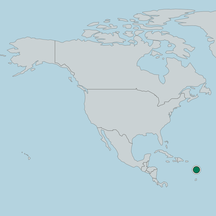 Map showing Martinique — In North America