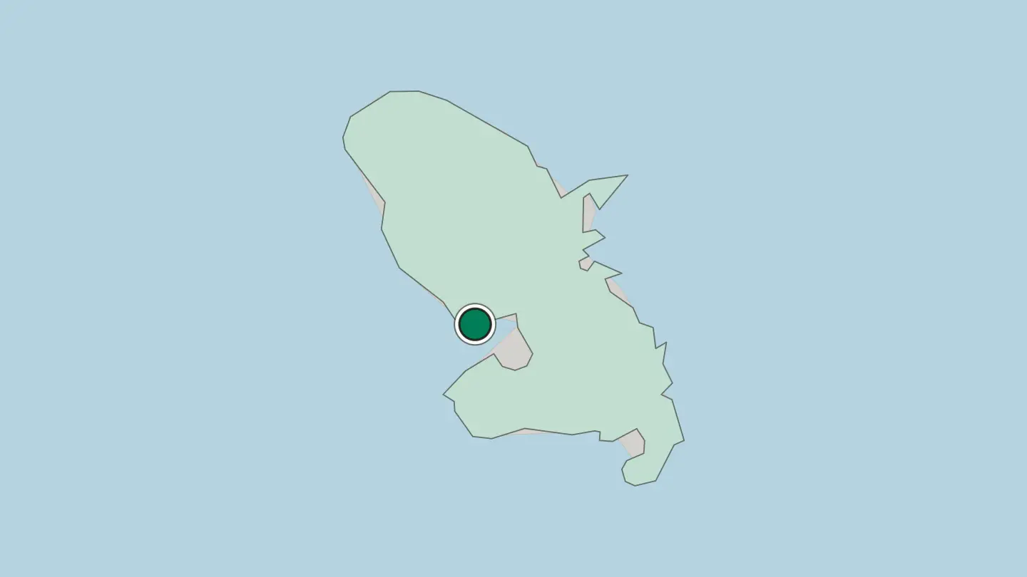 Map of Fort-de-France in Martinique