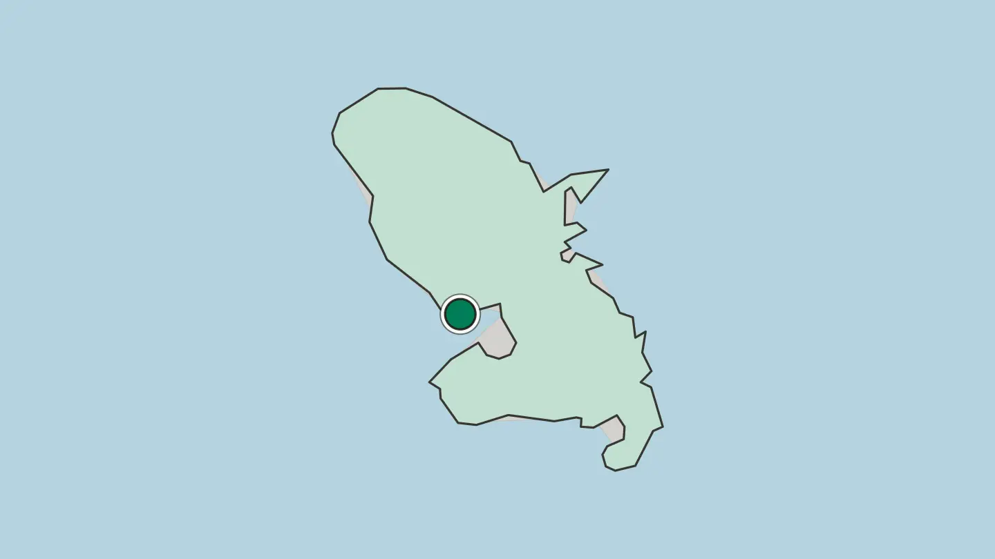 Map of Fort-de-France in Martinique