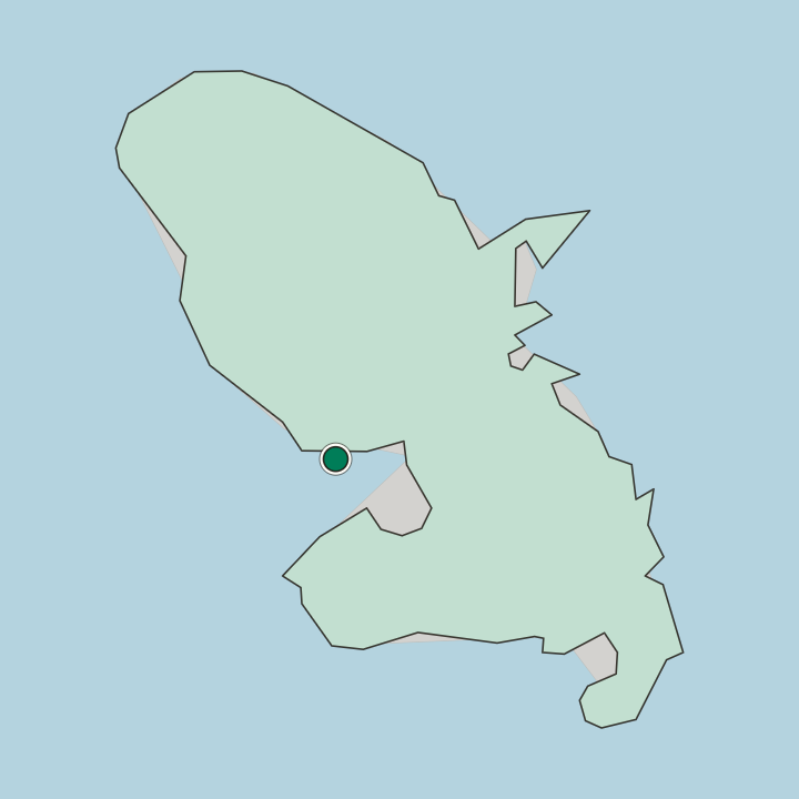 Map showing Fort-de-France — In Martinique