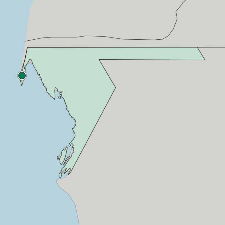 Map showing Nouadhibou — In Dakhlet Nouadhibou