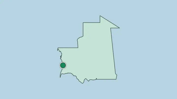 Map of Nouakchott in Mauritania
