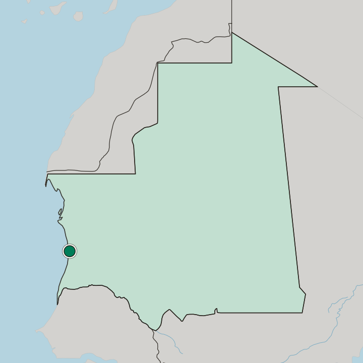 Map showing Nouakchott — In Mauritania