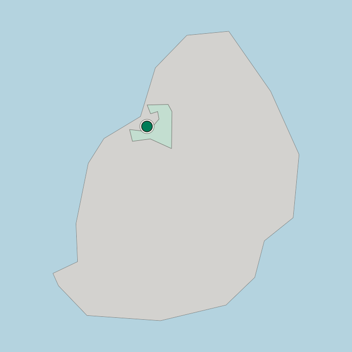 Map showing Port Louis — In Mauritius