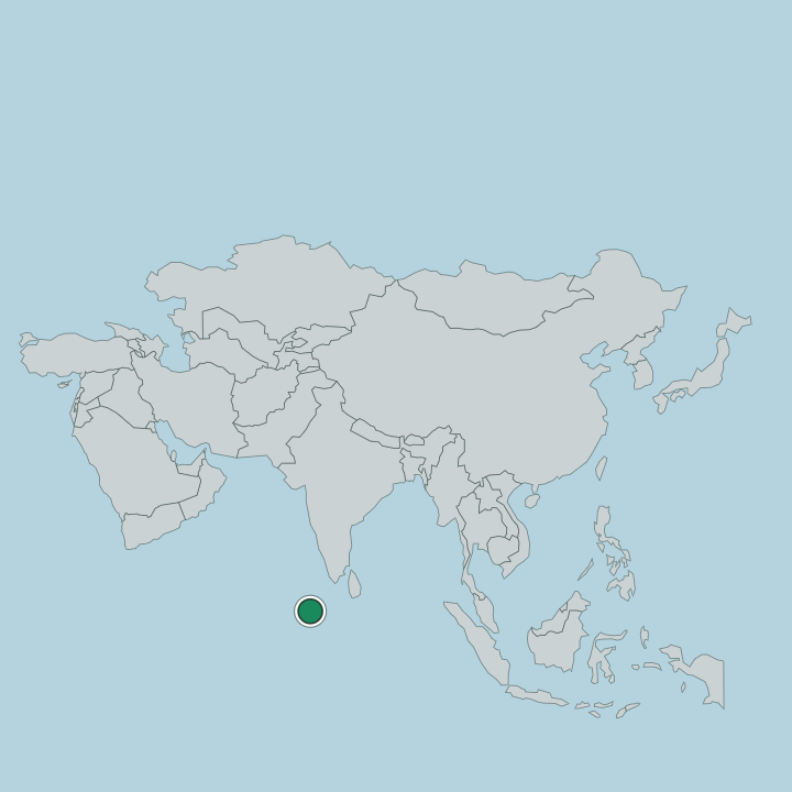 Map showing Maldives — In Asia