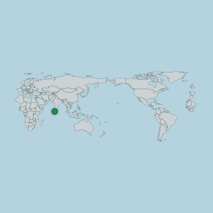 Map showing Maldives — Worldwide