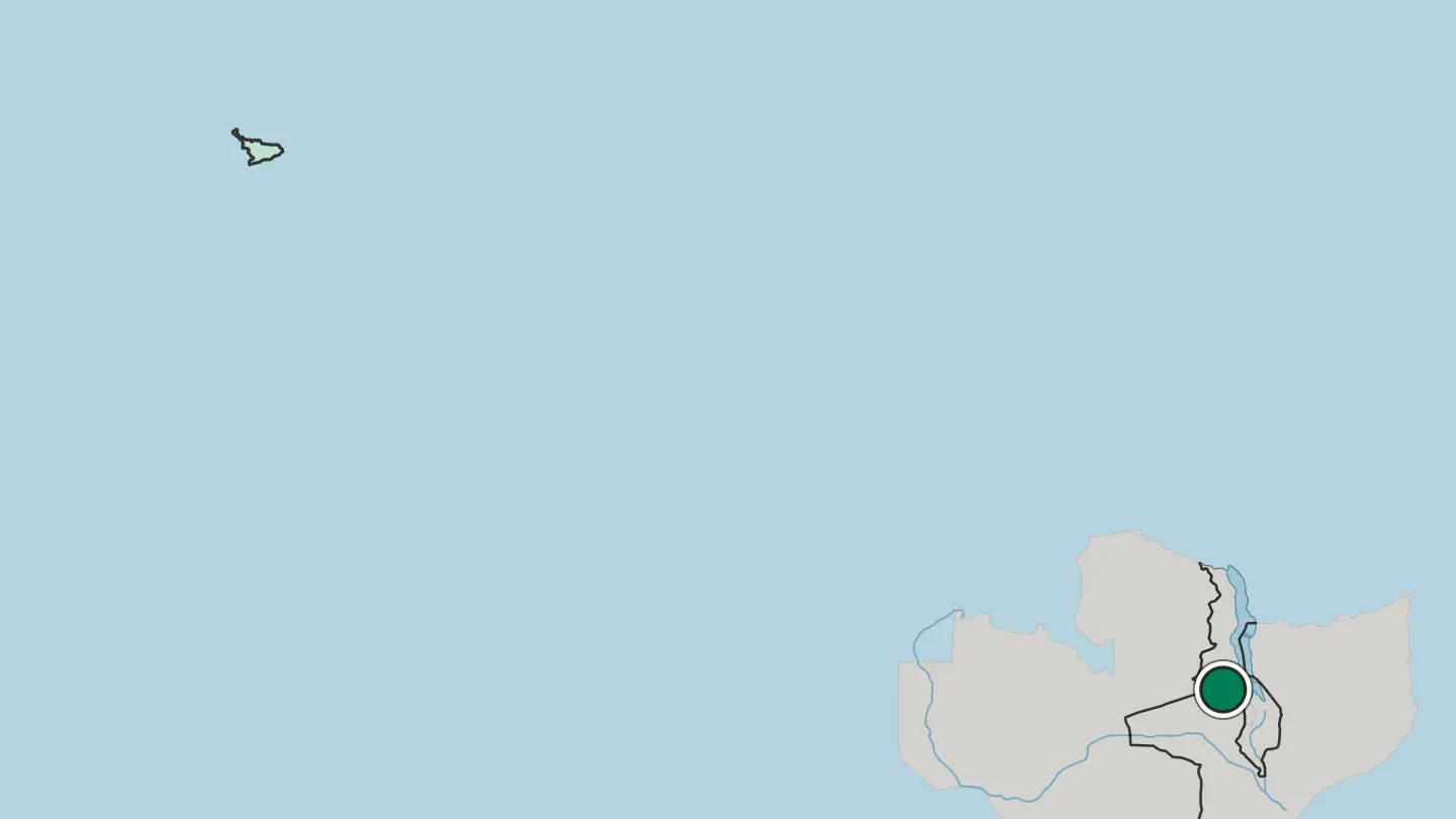 Map of Lilongwe in Malawi