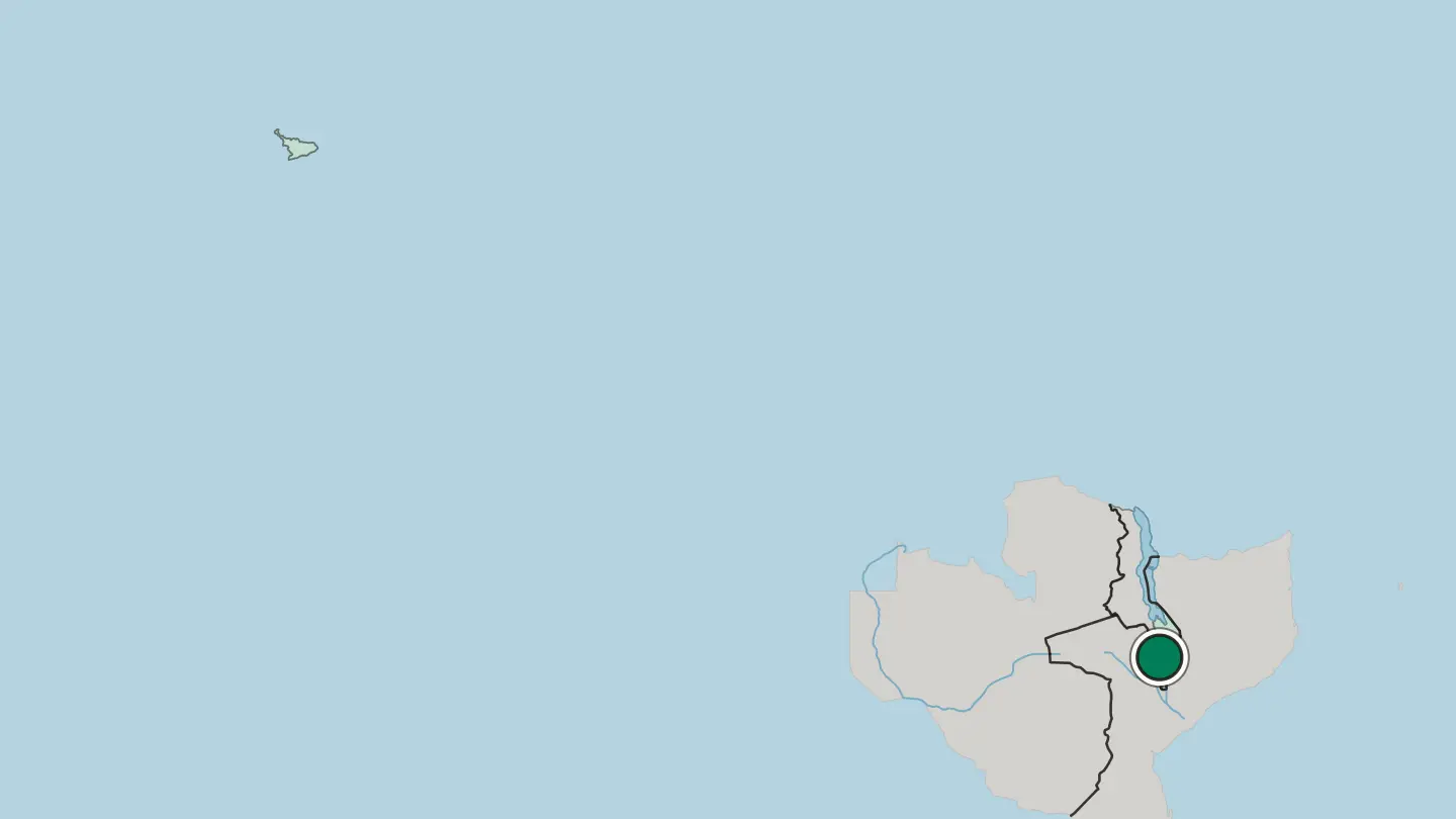 Map of Blantyre in Malawi