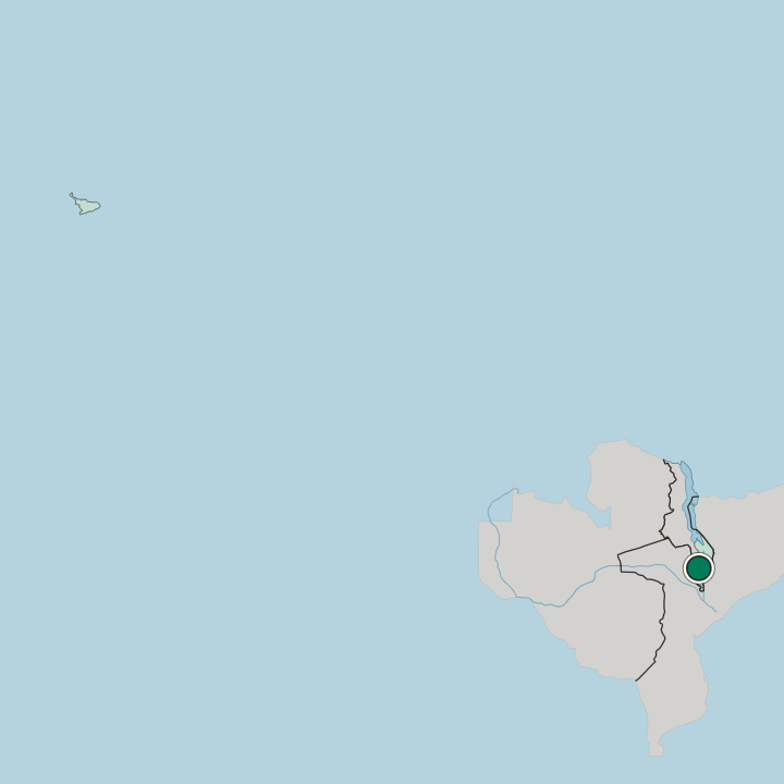 Map showing Blantyre — In Malawi