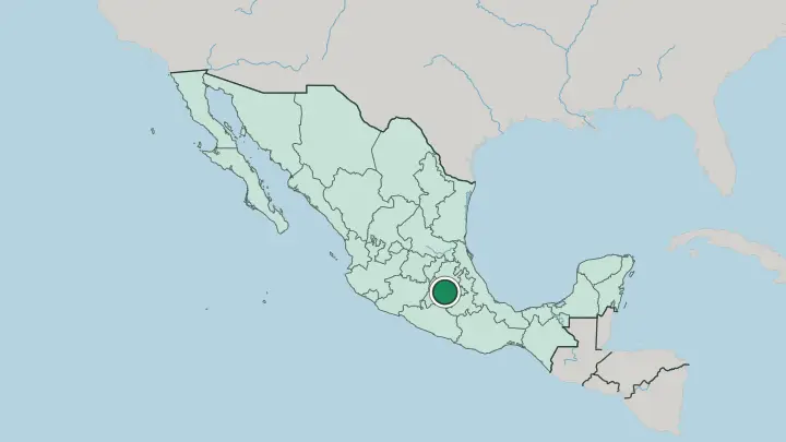 Map of Mexico City in Mexico