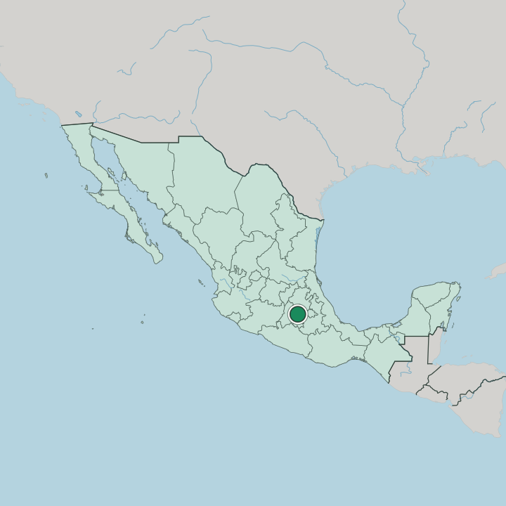 Map showing Mexico City — In Mexico