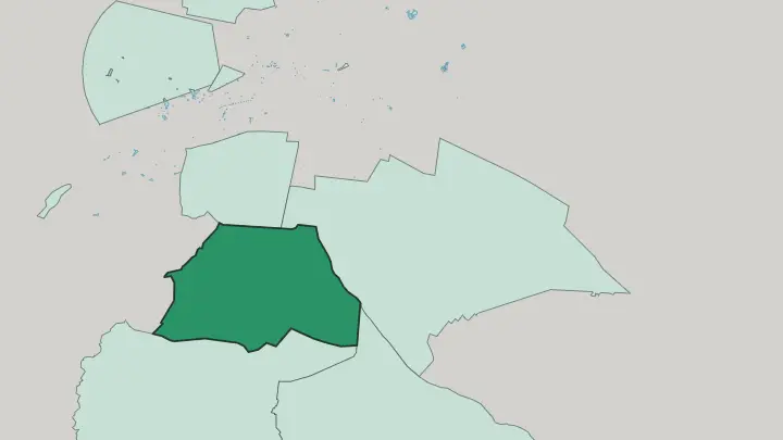 Map of Coyoacán in Mexico City