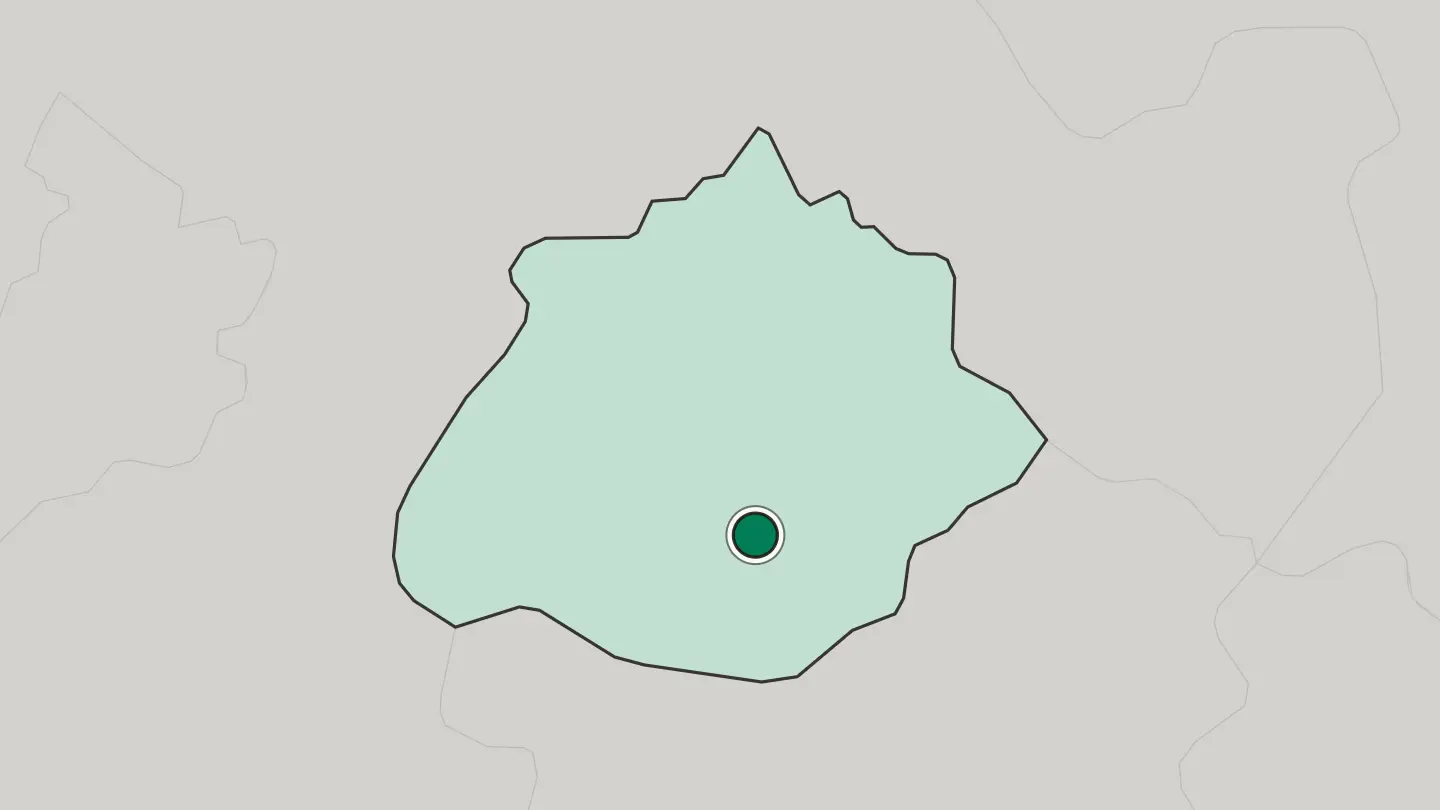 Map of Aguascalientes in Mexico
