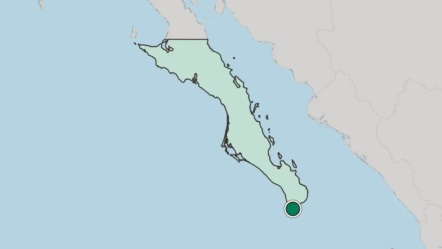 Map of Cabo San Lucas in Mexico