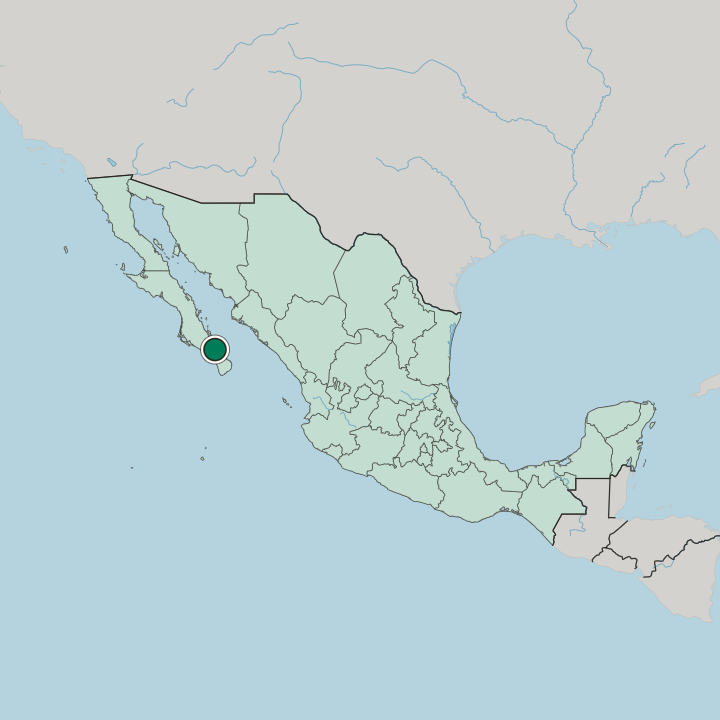 Map showing La Paz — In Mexico
