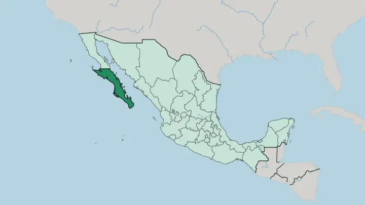 Map of Estado de Baja California Sur in Mexico