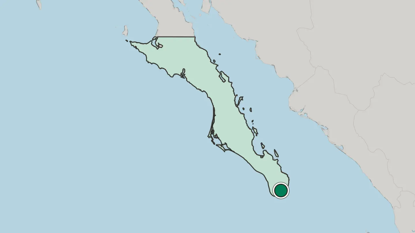 Map of San José del Cabo in Mexico