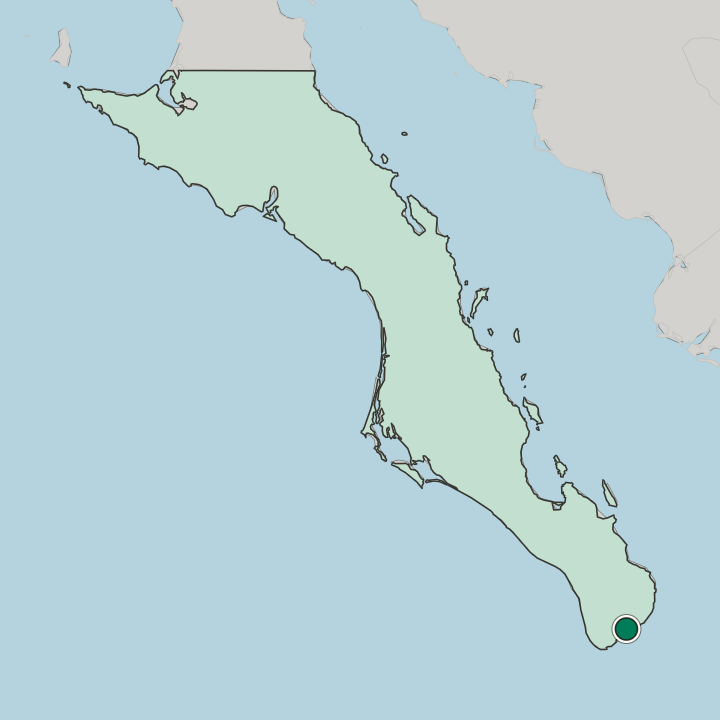 Map showing San José del Cabo — In Estado de Baja California Sur
