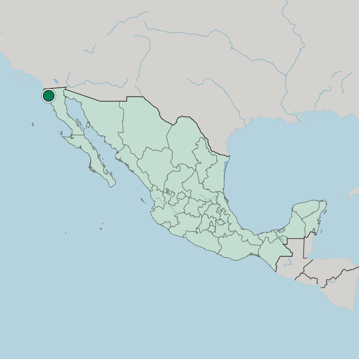 Map showing Ensenada — In Mexico