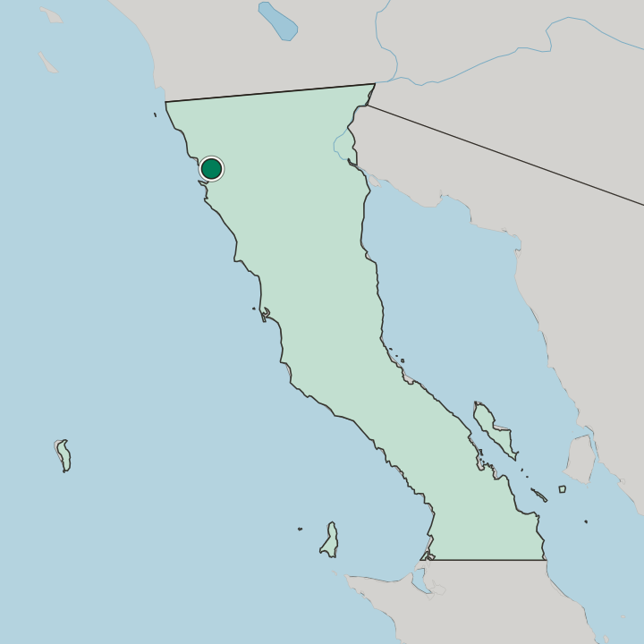 Map showing Ensenada — In Estado de Baja California