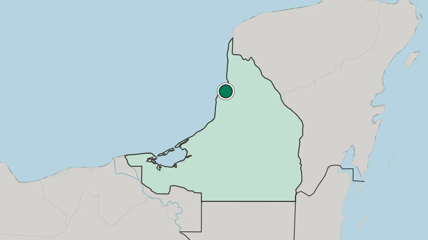 Map of Campeche in Mexico