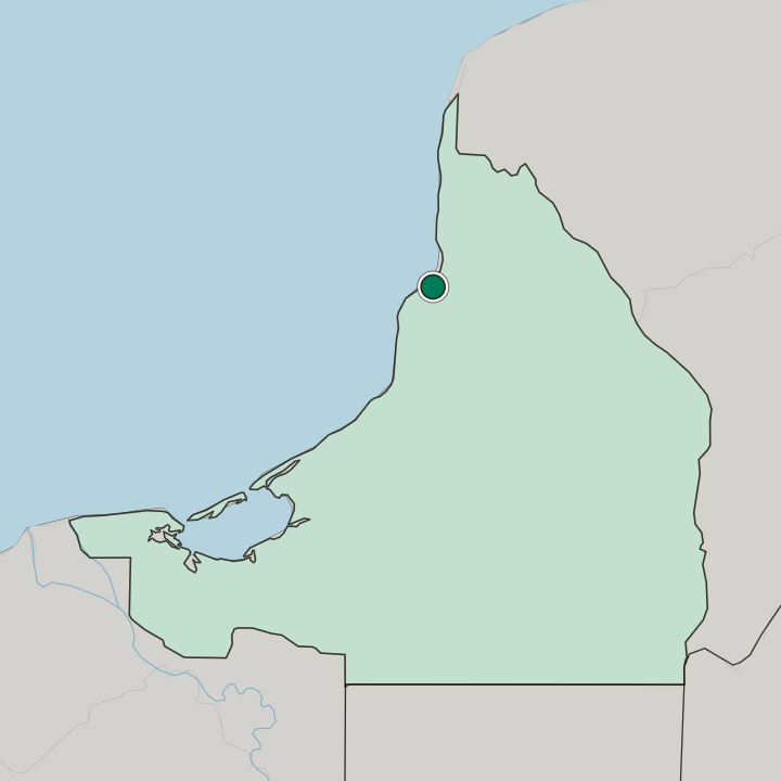Map showing Campeche — In Estado de Campeche